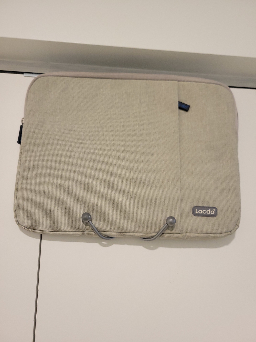 Lacdo Beige Laptop Sleeve with Front Pocket 13"